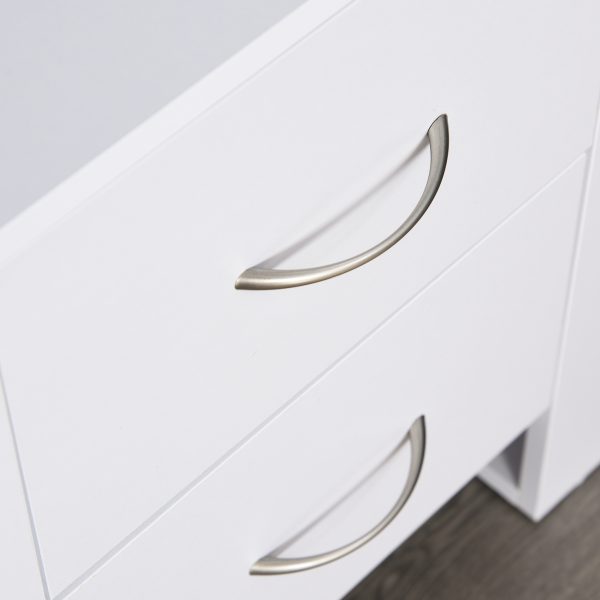 Particle Board 2-Drawer Bedside Table White - Image 8