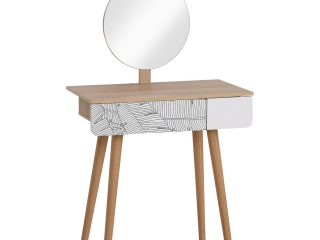 Wooden Nordic Dressing Table Brown/White
