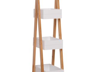Bathroom A-Shape Rack, 3-Tier-Bamboo