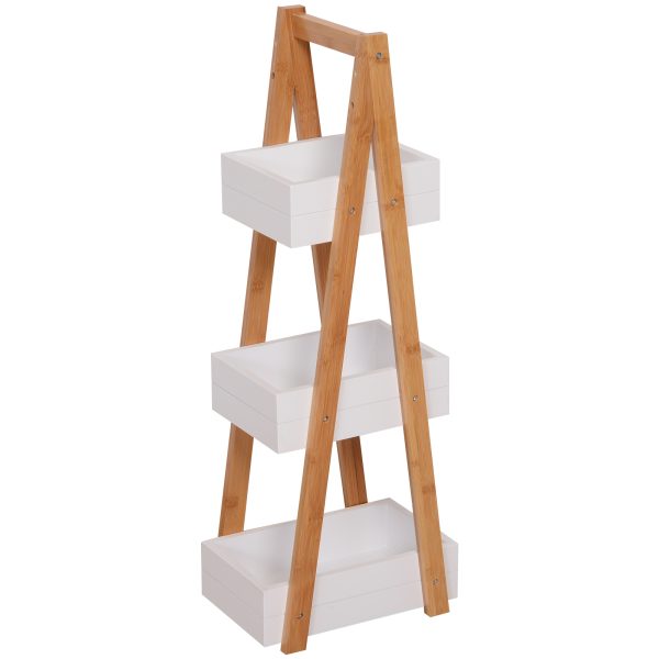 Bathroom A-Shape Rack, 3-Tier-Bamboo - Image 8