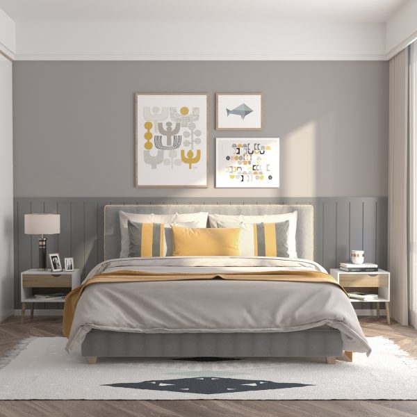 Bedside Table with Drawer and Shelf, Modern Nightstand, End Table - Image 7