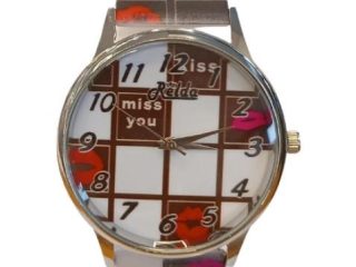 Relda Ladies Analogue Black & White Silicone Strap Watch REL99