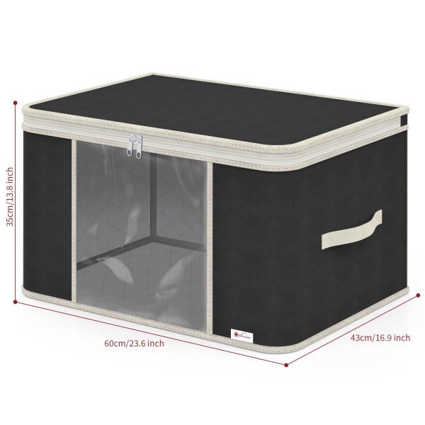 2pc Deluxe Storage Bags Black - Image 2