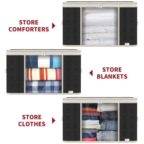 2pc Deluxe Storage Bags Black - Image 3