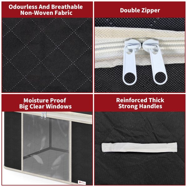 2pc Deluxe Storage Bags Black - Image 6
