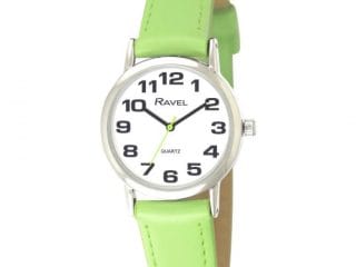 Ravel Women's Classic Lime Green Leather Strap Watch R0105.13.11LA