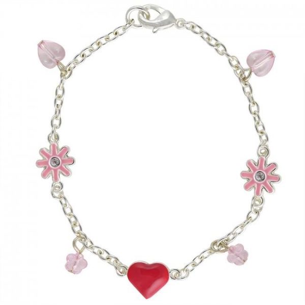 Ravel Little Gems Hearts and Flowers Watch, Necklace & Bracelet Set R2214N - CLEARANCE NEEDS RE-BATTERY - Image 3