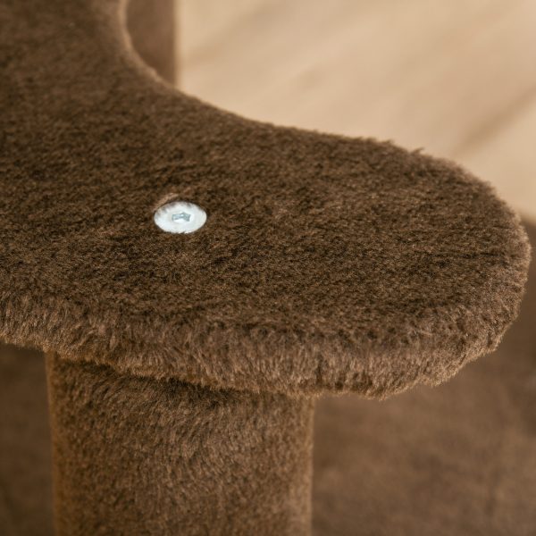 Cat Tree Scratcher Kitty Activity Play Center Post 2 Perch w/ Hanging Sisal Rope - Image 8