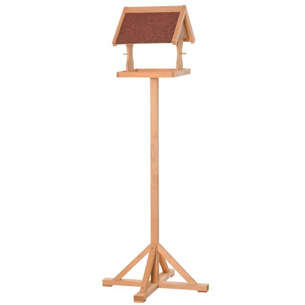 Wooden Bird Feeder Freestanding Cross-shaped Support Feet Weather Resistant - Image 8