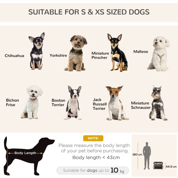 Foldable Cat Carrier Portable Dog Bag w/ Cushion for XS Dogs and Cats 65x45x45cm - Image 4