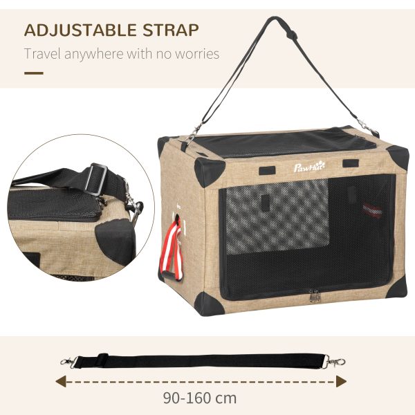 Foldable Cat Carrier Portable Dog Bag w/ Cushion for XS Dogs and Cats 65x45x45cm - Image 6