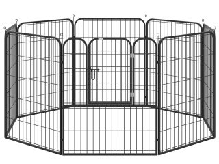 4 Sizes Pet Playpen Dog Rabbit  Puppy Cage Folding Run Fence Metal Hutch