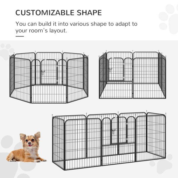 4 Sizes Pet Playpen Dog Rabbit  Puppy Cage Folding Run Fence Metal Hutch - Image 4