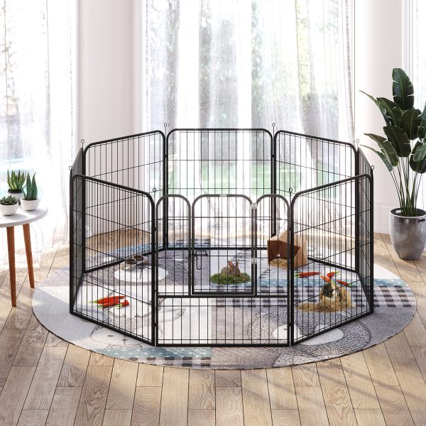 4 Sizes Pet Playpen Dog Rabbit  Puppy Cage Folding Run Fence Metal Hutch - Image 8