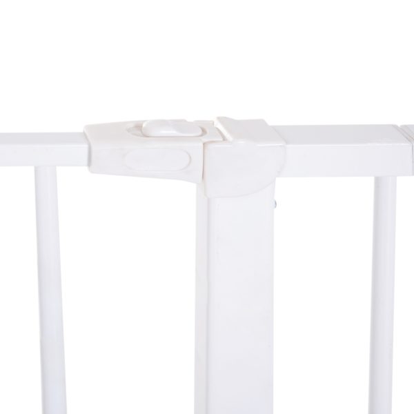 Pressure Fit Dog Gate Pet Barrier for stairs doorway, 76-107cm Width White - Image 8