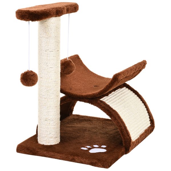Cat Tree Plush Scratcher Kitty Activity Play Center Top Bar Tunnel Dangling Ball - Image 8