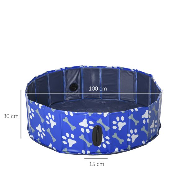 Dog Swimming Pool Foldable Pet Bathing Shower Tub Padding Pool -100cm M - Image 3