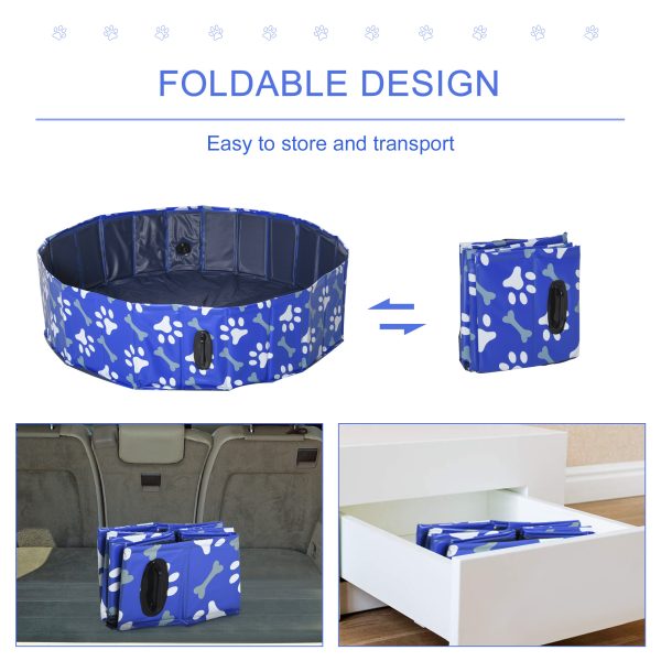 Dog Swimming Pool Foldable Pet Bathing Shower Tub Padding Pool -120cm L - Image 4
