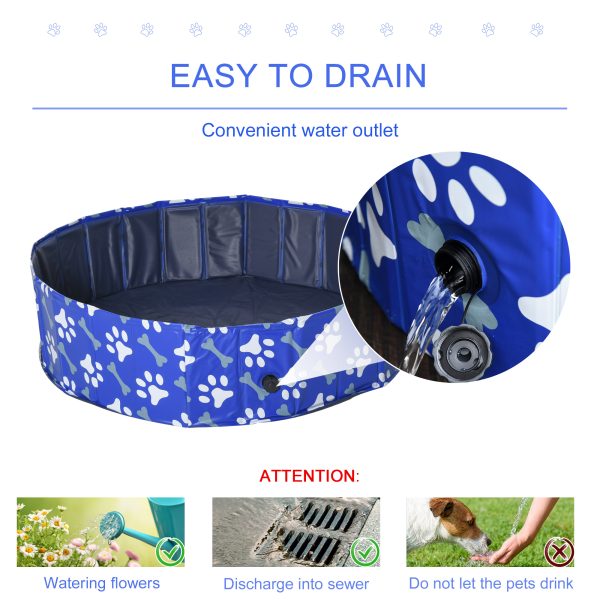 Dog Swimming Pool Foldable Pet Bathing Shower Tub Padding Pool -120cm L - Image 5