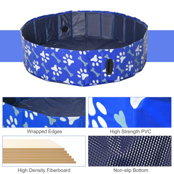 Dog Swimming Pool Foldable Pet Bathing Shower Tub Padding Pool -120cm L - Image 6