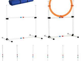 3-Piece Suit Portable Pet Agility Training Set for Dogs Obstacle Course