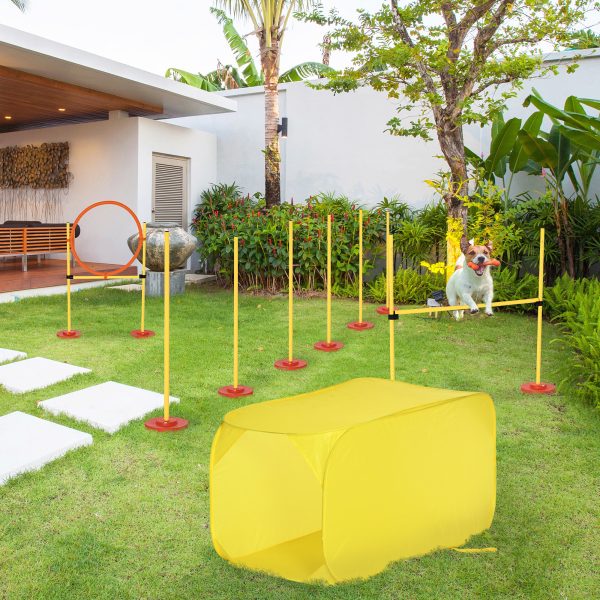 Outdoor 4 PCs Dog Pet Agility Training Equipment Backyard Starter Course Set - Image 2