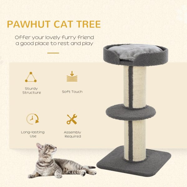 91cm Cat Tree Kitten Activity Center Tower Scratching Post Lamb Cashmere Perch - Image 4
