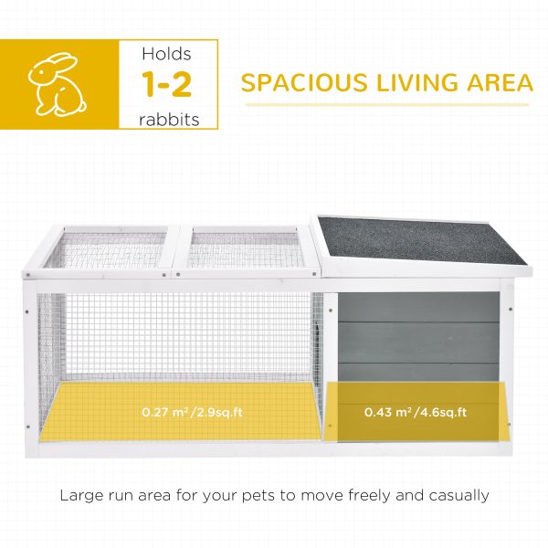 Rabbit Hutch Small Animal Cage Pet Run Cover, with Water-resistant Asphalt Roof - Image 4