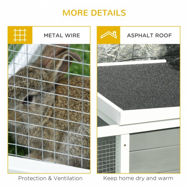Rabbit Hutch Small Animal Cage Pet Run Cover, with Water-resistant Asphalt Roof - Image 6
