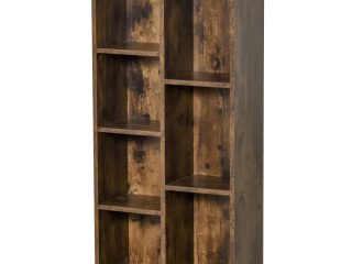 Bookcase IndustrialDisplay Cabinet Cube Storage Rustic Brown