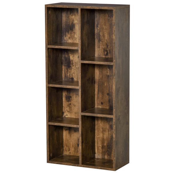 Bookcase IndustrialDisplay Cabinet Cube Storage Rustic Brown