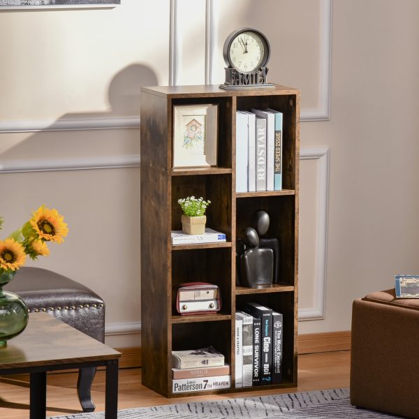 Bookcase IndustrialDisplay Cabinet Cube Storage Rustic Brown - Image 2