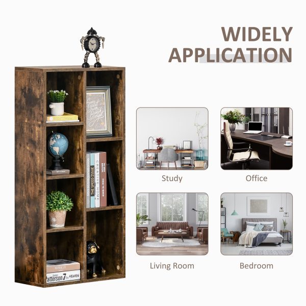 Bookcase IndustrialDisplay Cabinet Cube Storage Rustic Brown - Image 6