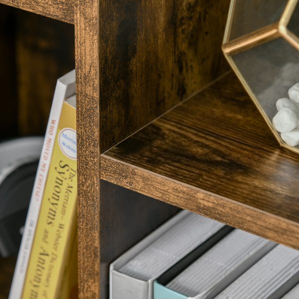 Bookcase IndustrialDisplay Cabinet Cube Storage Rustic Brown - Image 8