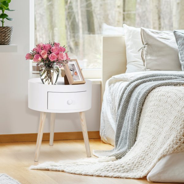 Round Coffee Table,  ?38 x 45H cm-White - Image 6