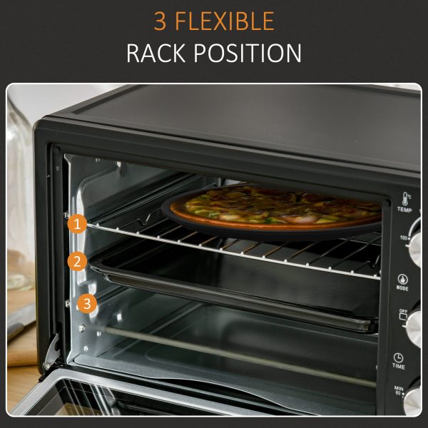 Mini Oven, 21L Grill, Toaster Timer, Baking Tray and Wire Rack, 1400W - Image 5
