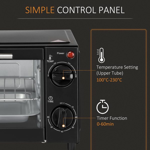 Mini Oven, 9L Countertop Electric Grill, Toaster Oven  750W - Image 7