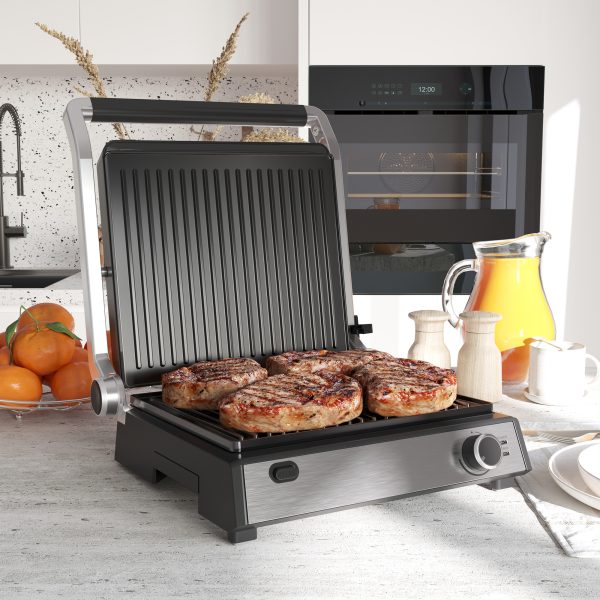 2000W Electric Non-stick Grill  Flat Open, Sandwich Toaster Maker Non-Stick - Image 2