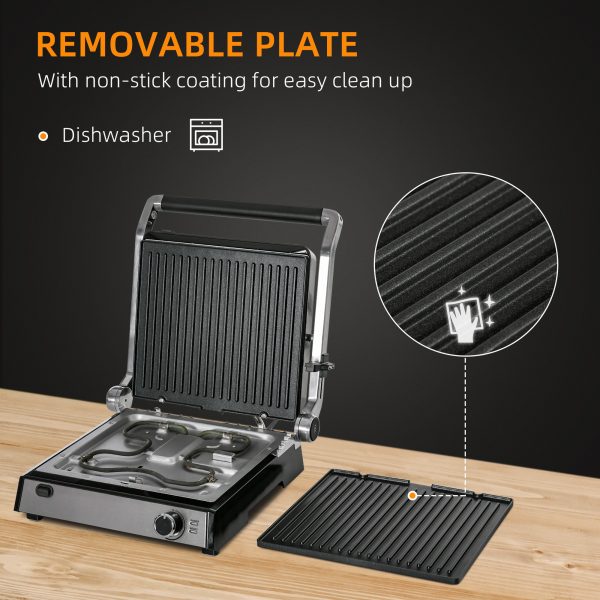 2000W Electric Non-stick Grill  Flat Open, Sandwich Toaster Maker Non-Stick - Image 5