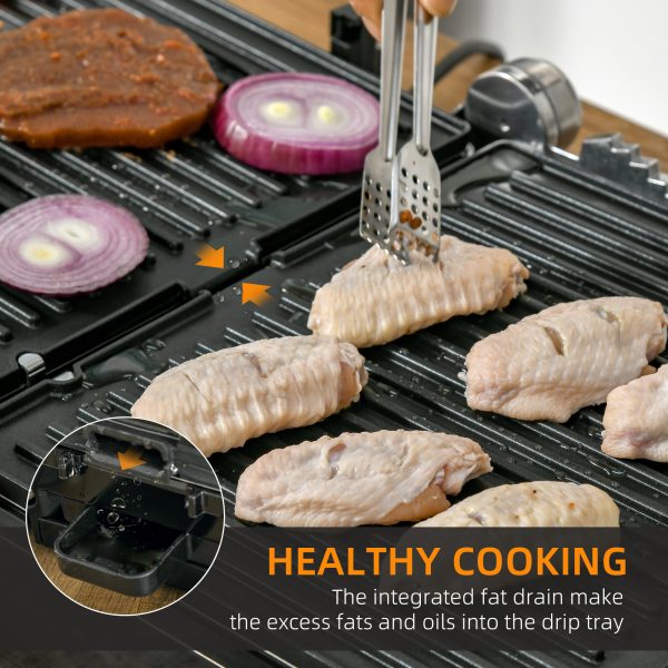2000W Electric Non-stick Grill  Flat Open, Sandwich Toaster Maker Non-Stick - Image 6