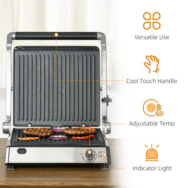 2000W Electric Non-stick Grill  Flat Open, Sandwich Toaster Maker Non-Stick - Image 8