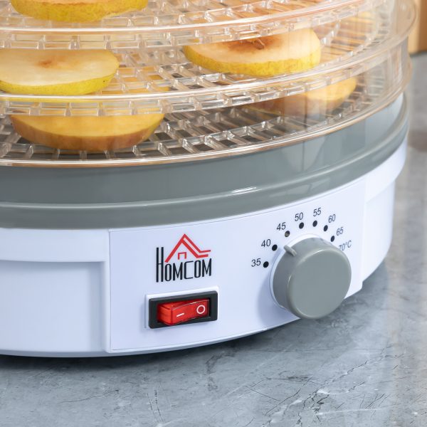 5 Tier Food Dehydrator 245W Stainless Steel Food Dryer Machine Timer LCD White - Image 8