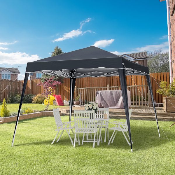 Outsunny Pop-Up Tent,  3Lx3Wx2.4H m-Black - Image 2