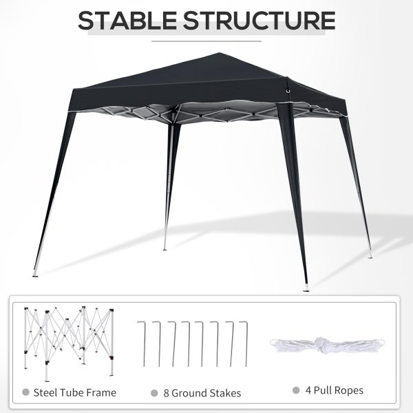 Outsunny Pop-Up Tent,  3Lx3Wx2.4H m-Black - Image 5