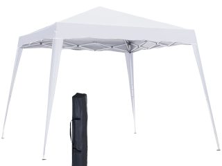 Outsunny Pop-Up  Tent,  3Lx3Wx2.4H m-White