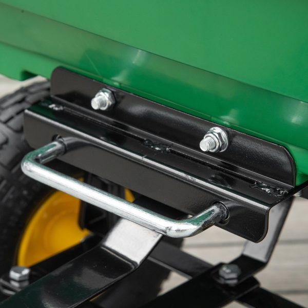 75L Garden Cart Heavy Duty 4 Wheel TWheelbarrow Green 75L - Image 8