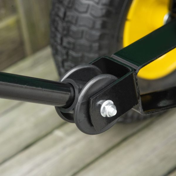 125L Garden Cart Heavy Duty 4 Wheel Trolley Wheelbarrow Green - Image 8