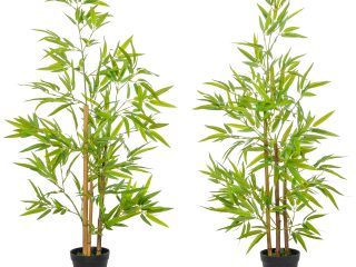 2 Artificial Bamboo Trees Decorative Plant Indoor/Outdoor 120cm