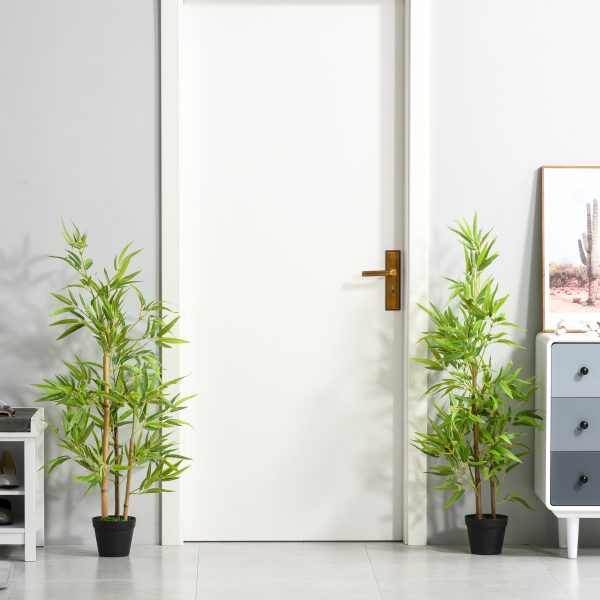 2 Artificial Bamboo Trees Decorative Plant Indoor/Outdoor 120cm - Image 2