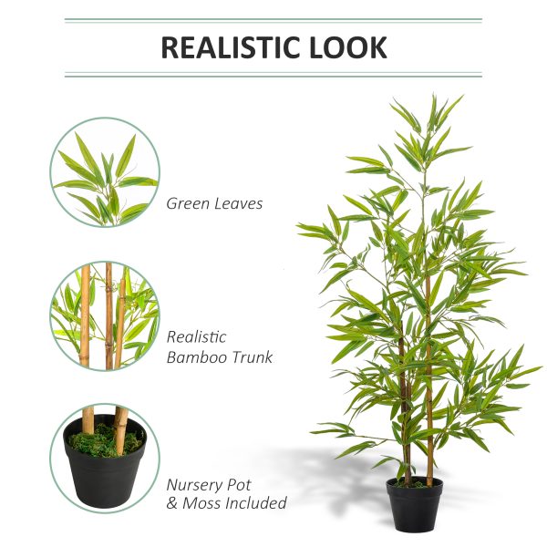 2 Artificial Bamboo Trees Decorative Plant Indoor/Outdoor 120cm - Image 5